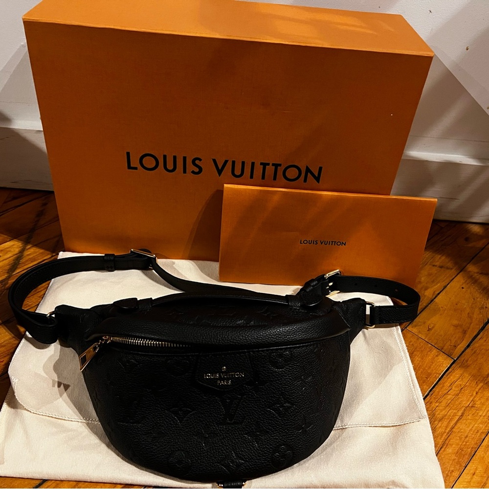 Authentic Louis Vuitton Monogram Empreinte Bumbag Black